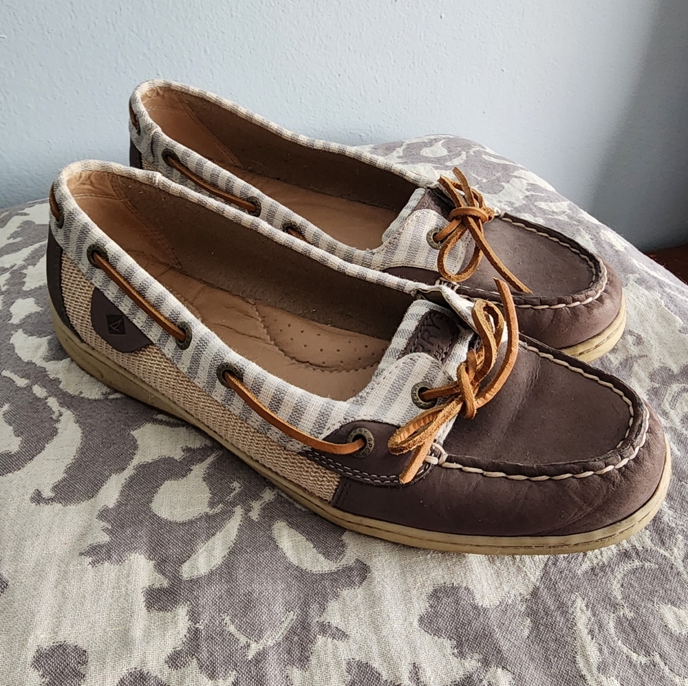 Sperry Brown and Tan Boat Shoes Flats